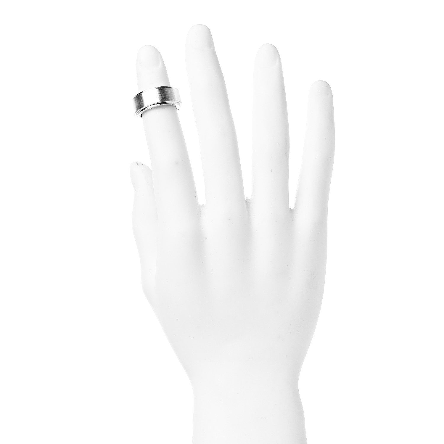 Tiffany Sterling Silver 9mm Metropolis Screw Band Ring 53 6.5 2 of 5