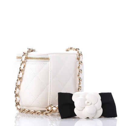 Chanel Lambskin Quilted My Chanel Lady Vanity Case With Chain White 3 of 10
