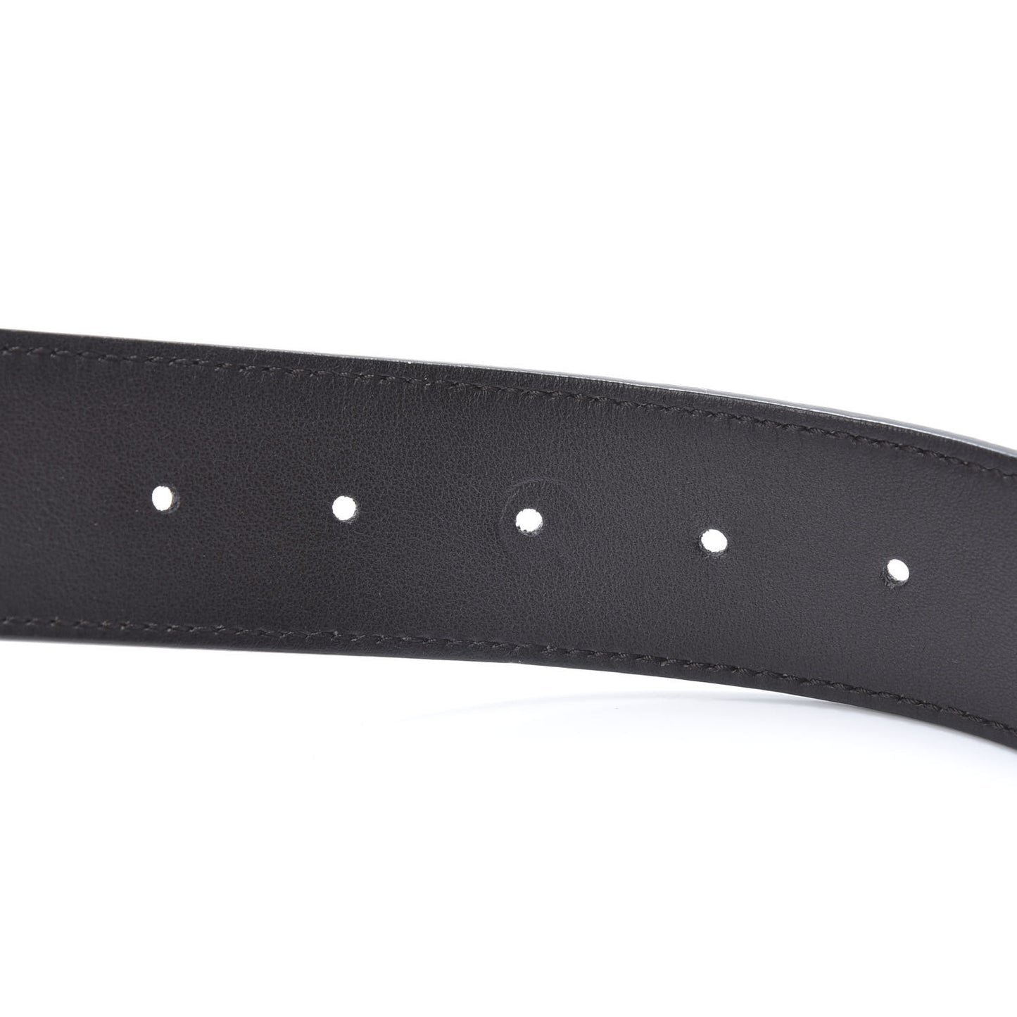 Moon Calfskin Nickel Double G 40mm Belt 95 38 Dark Cocoa