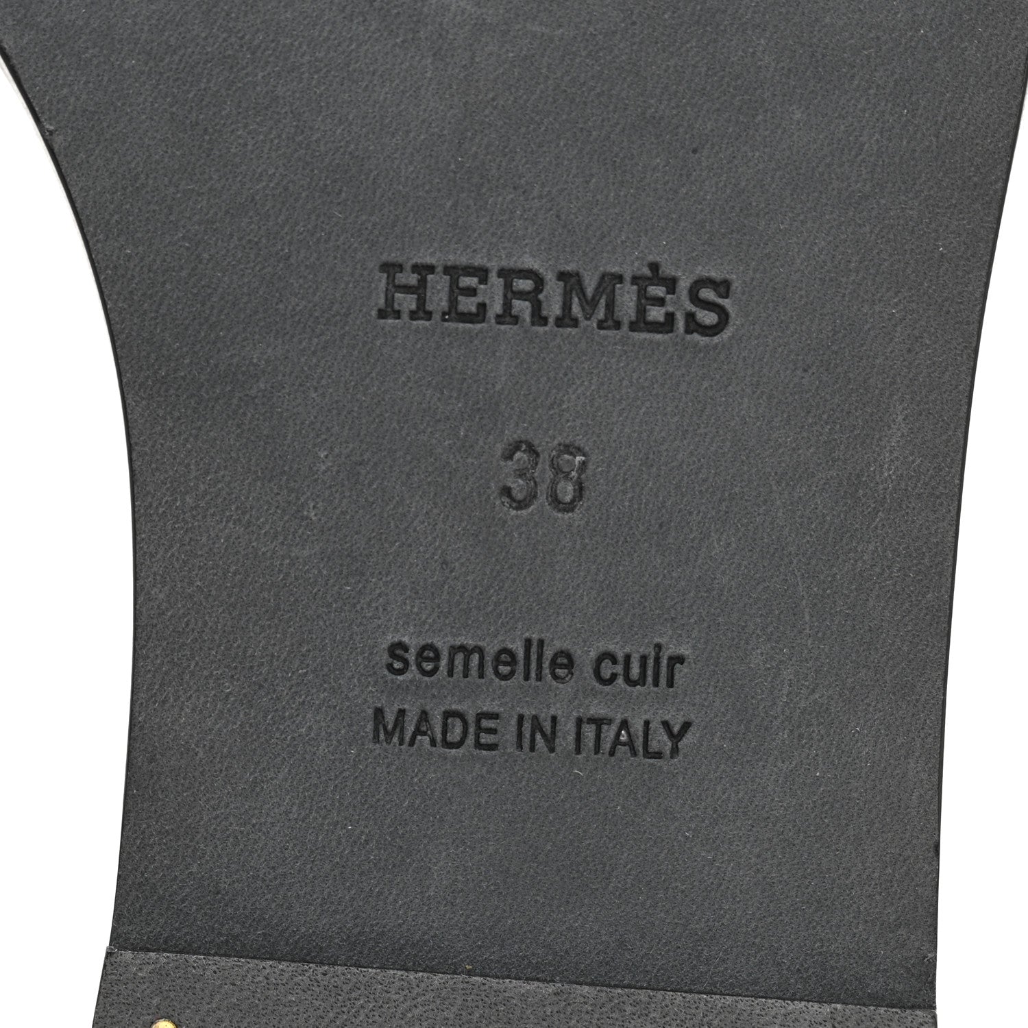 Hermes Epsom View Sandals 38 Argent 7 of 9