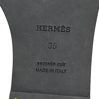 Hermes Epsom View Sandals 38 Argent 7 of 9