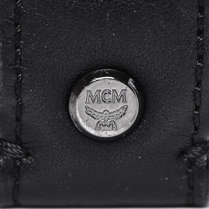 MCM Metallic Visetos Calfskin Medium Studded Munich Lion Stark Backpack Silver Black 15 of 28