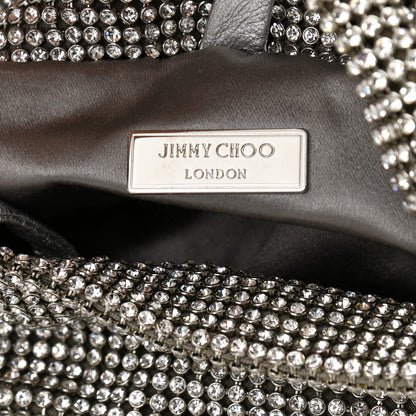 Jimmy Choo Satin Crystal Embellished Bonny Shoulder Bag Silver 7 of 10