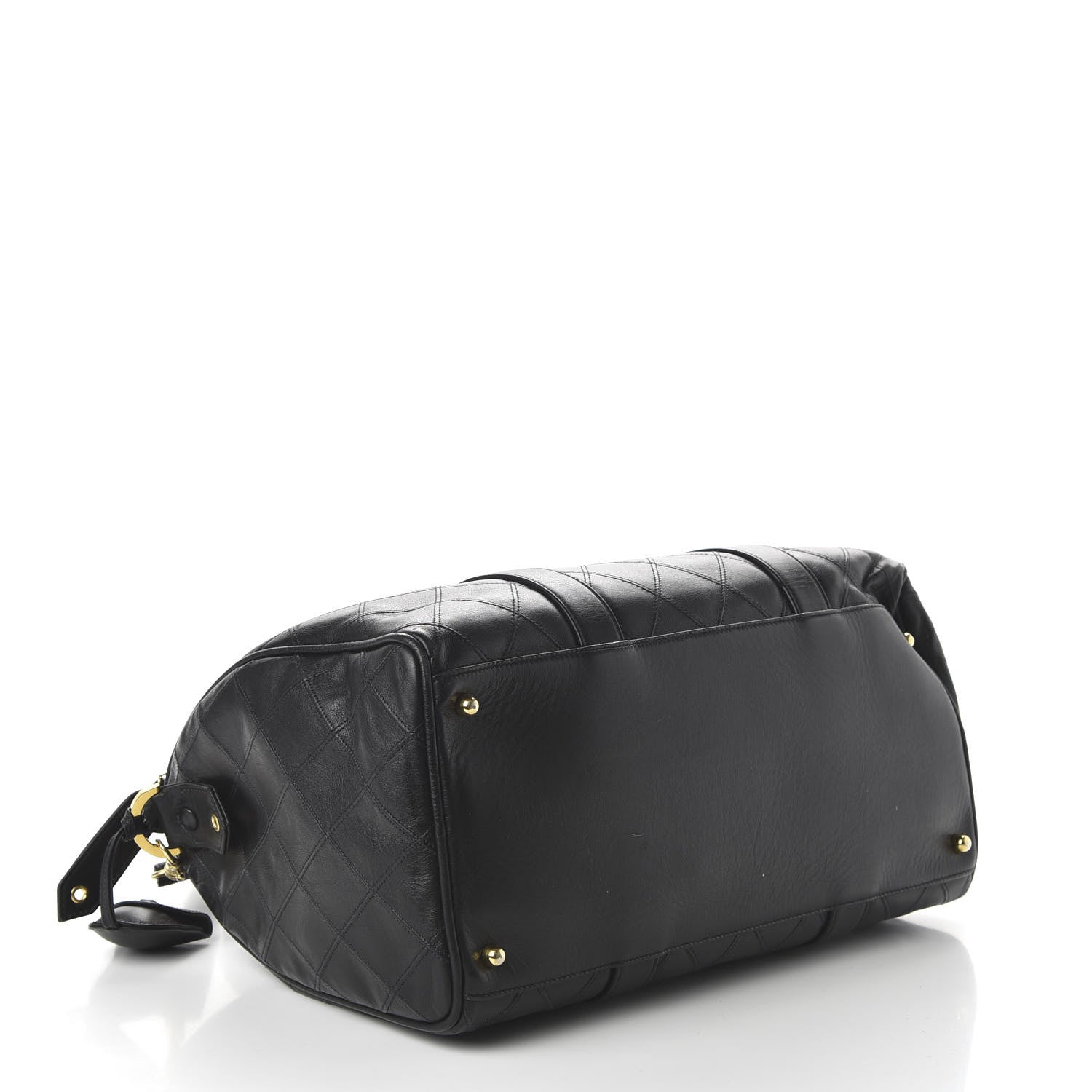 Chanel Calfskin Stitched CC Boston Black 5 of 13