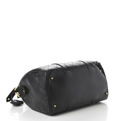 Chanel Calfskin Stitched CC Boston Black 5 of 13