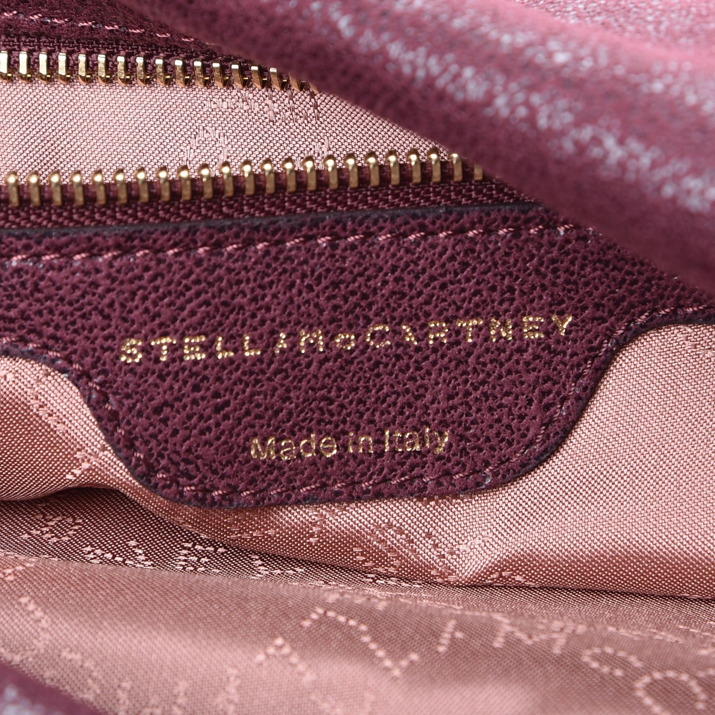 Shaggy Deer Falabella Fold Over Tote Burgundy