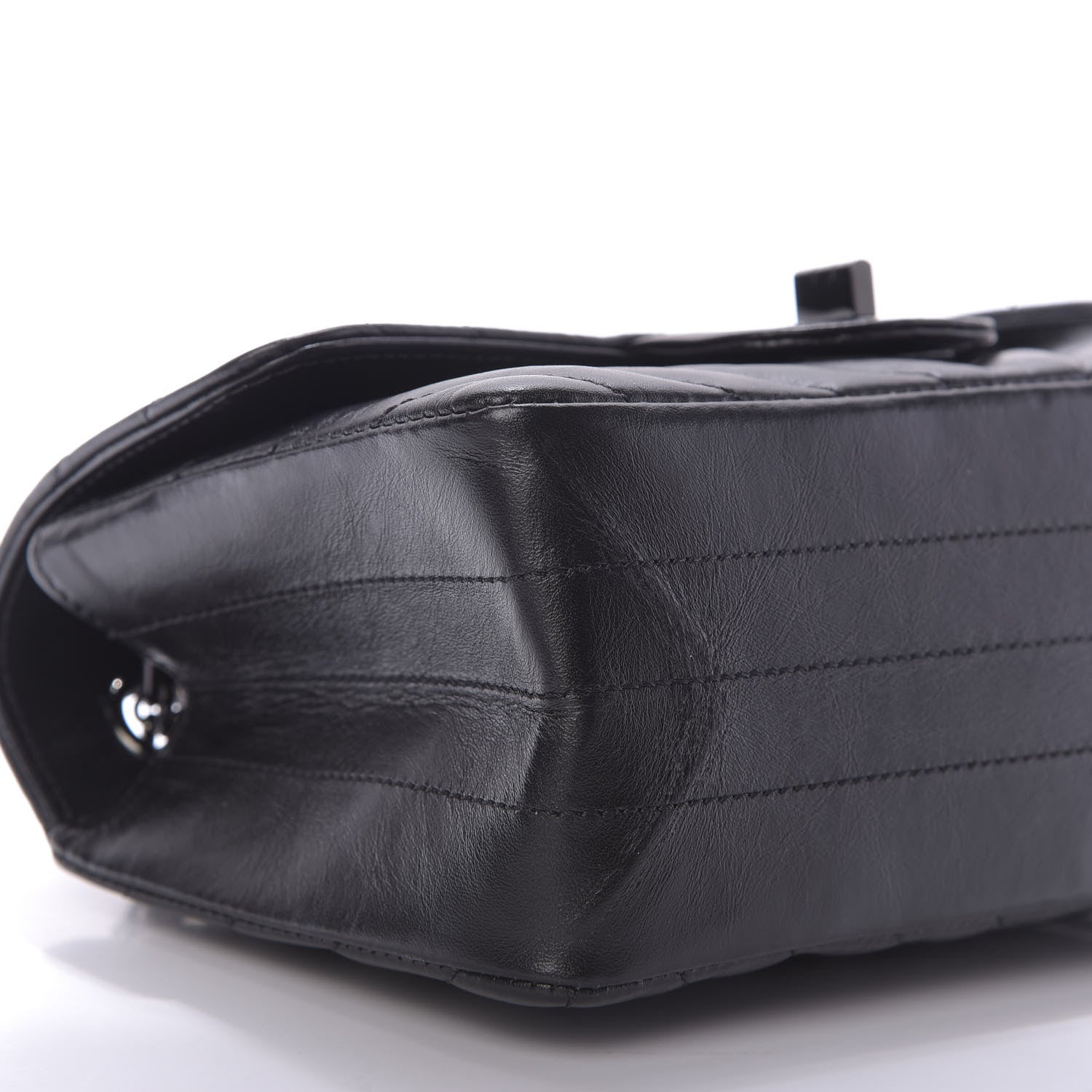 Chanel Aged Calfskin Chevron Quilted 2.55 Reissue Mini Flap So Black 6 of 9