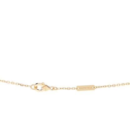 Van Cleef & Arpels 18K Yellow Gold Diamond Celestial Blue Sevres Porcelain Vintage Alhambra Pendant Necklace 4 of 4