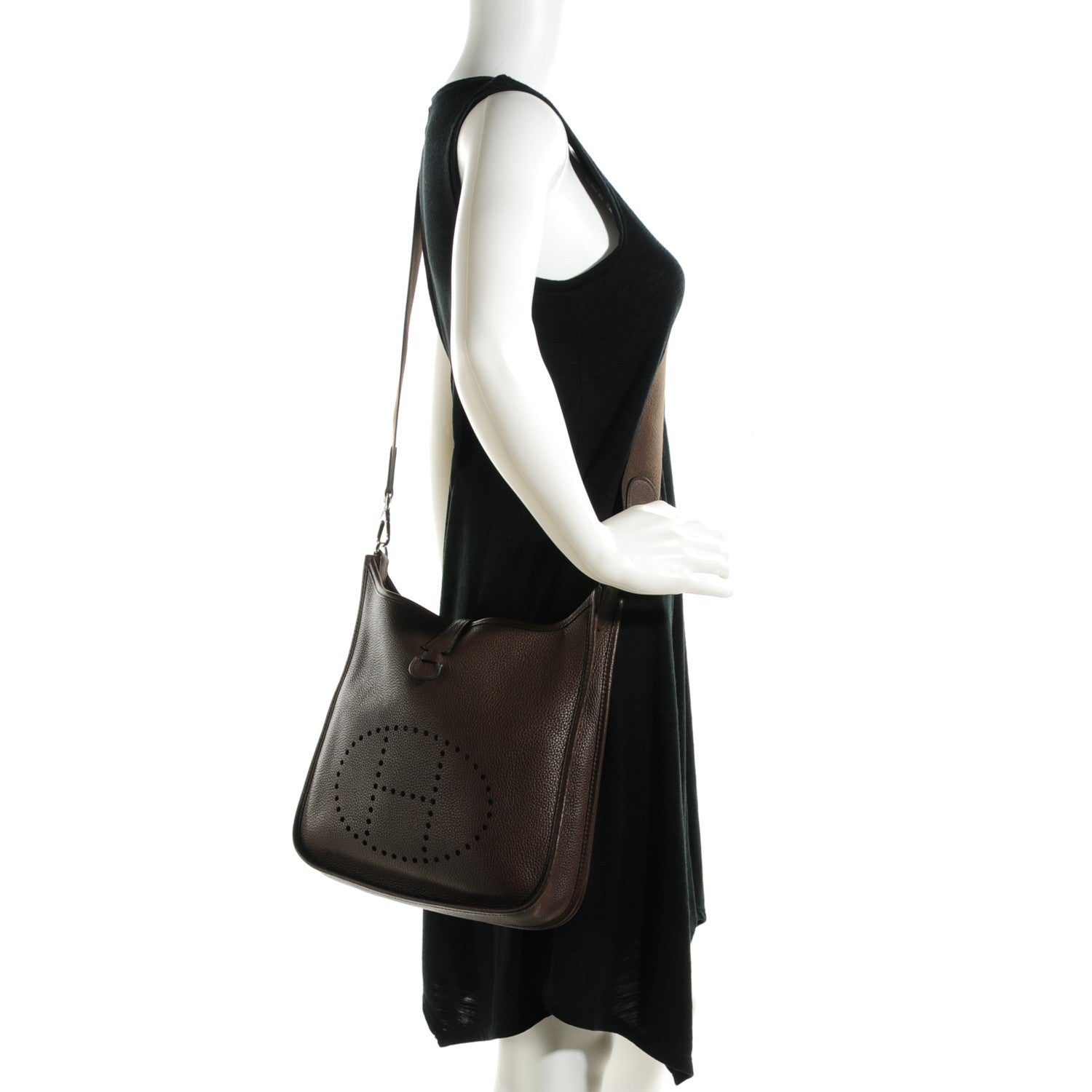 Hermes Taurillon Clemence Evelyne III PM Cafe 2 of 10