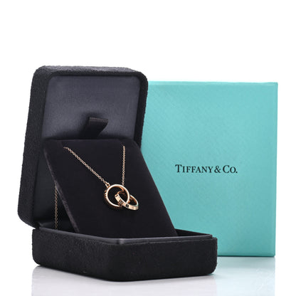 Tiffany 18K Rose Gold Interlocking Atlas Open Pendant Necklace 5 of 5