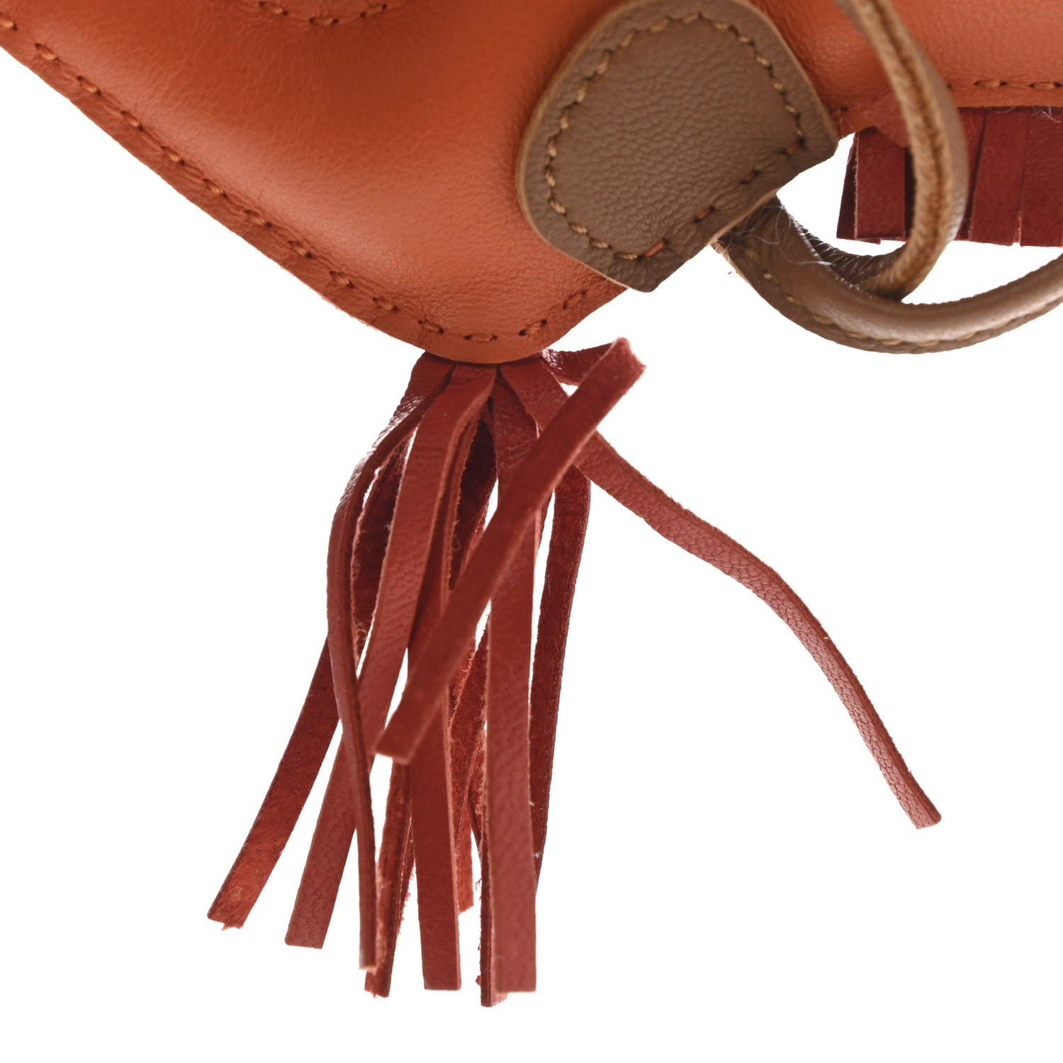 Hermes Milo Lambskin Grigri Rodeo Horse Bag Charm PM Orange Bougainvillea Gold Flamingo 5 of 5