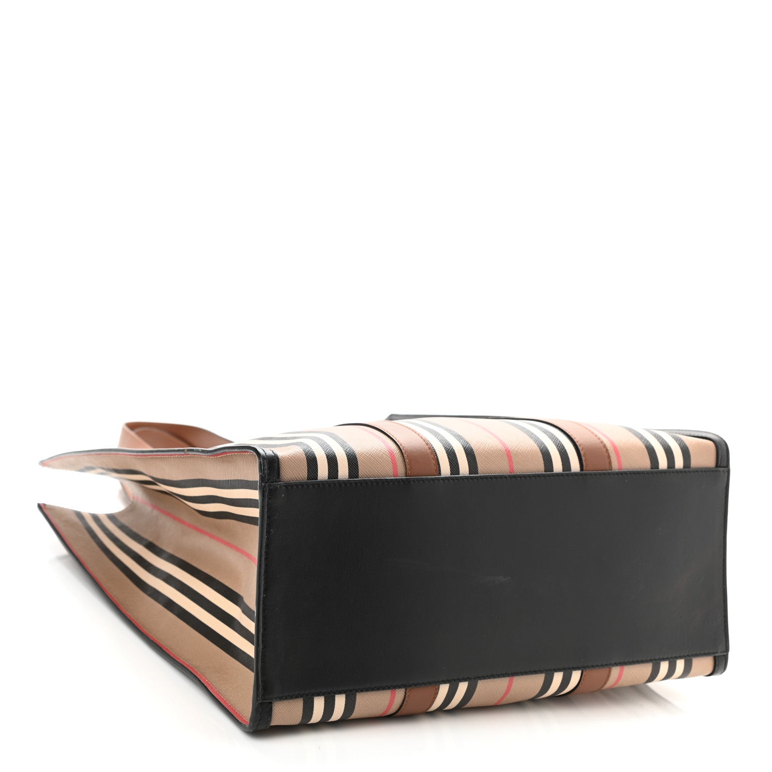 Burberry E-Canvas Stripe Book Tote Archive Beige 4 of 9