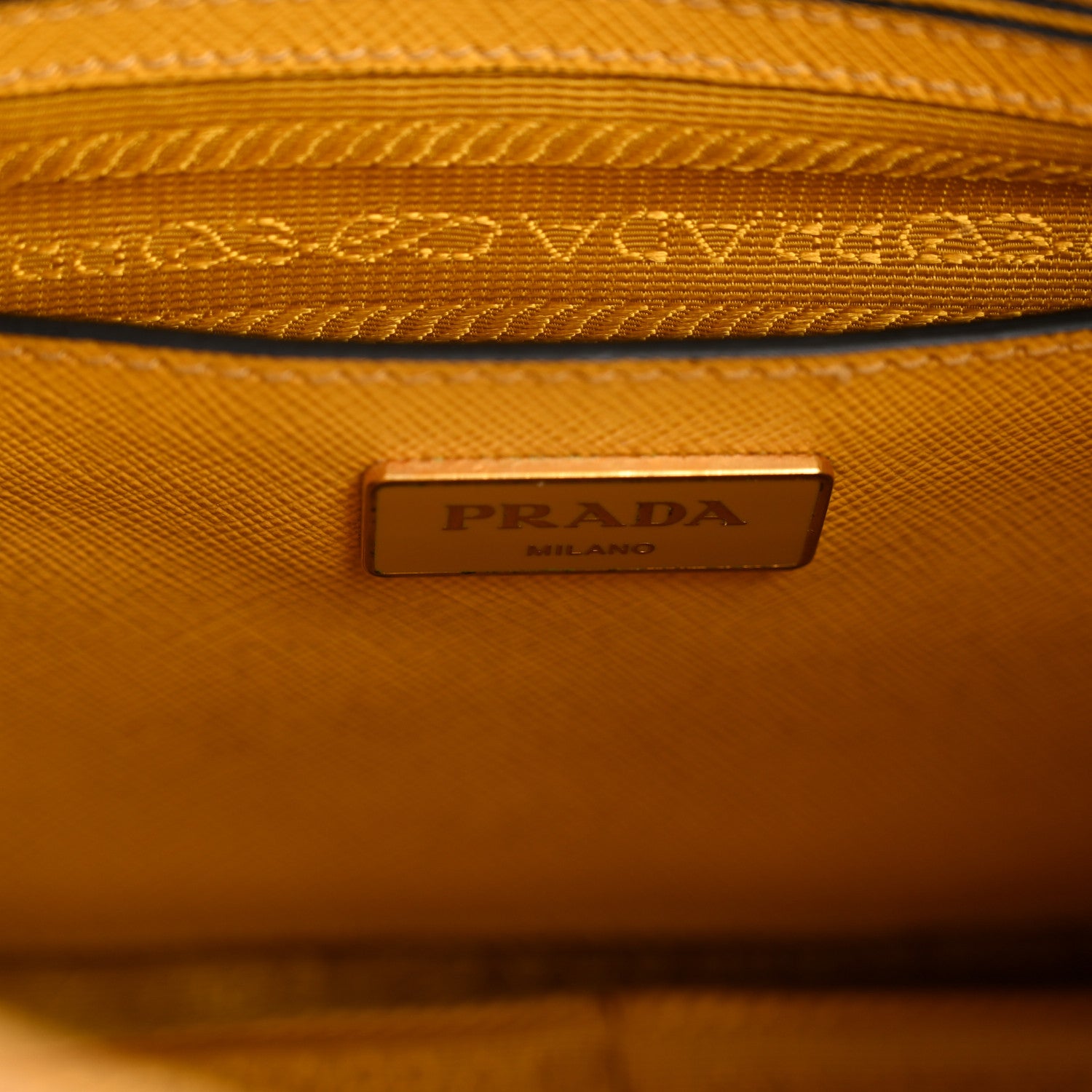 Prada Saffiano Lux Shoulder Bag Soleil 6 of 13