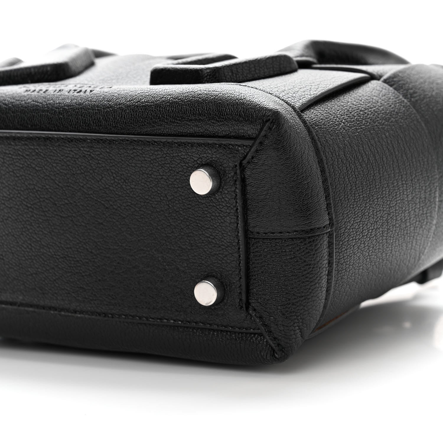 Bottega Veneta Grained Calfskin Mini Maxi Intrecciato Arco 33 Black 10 of 11