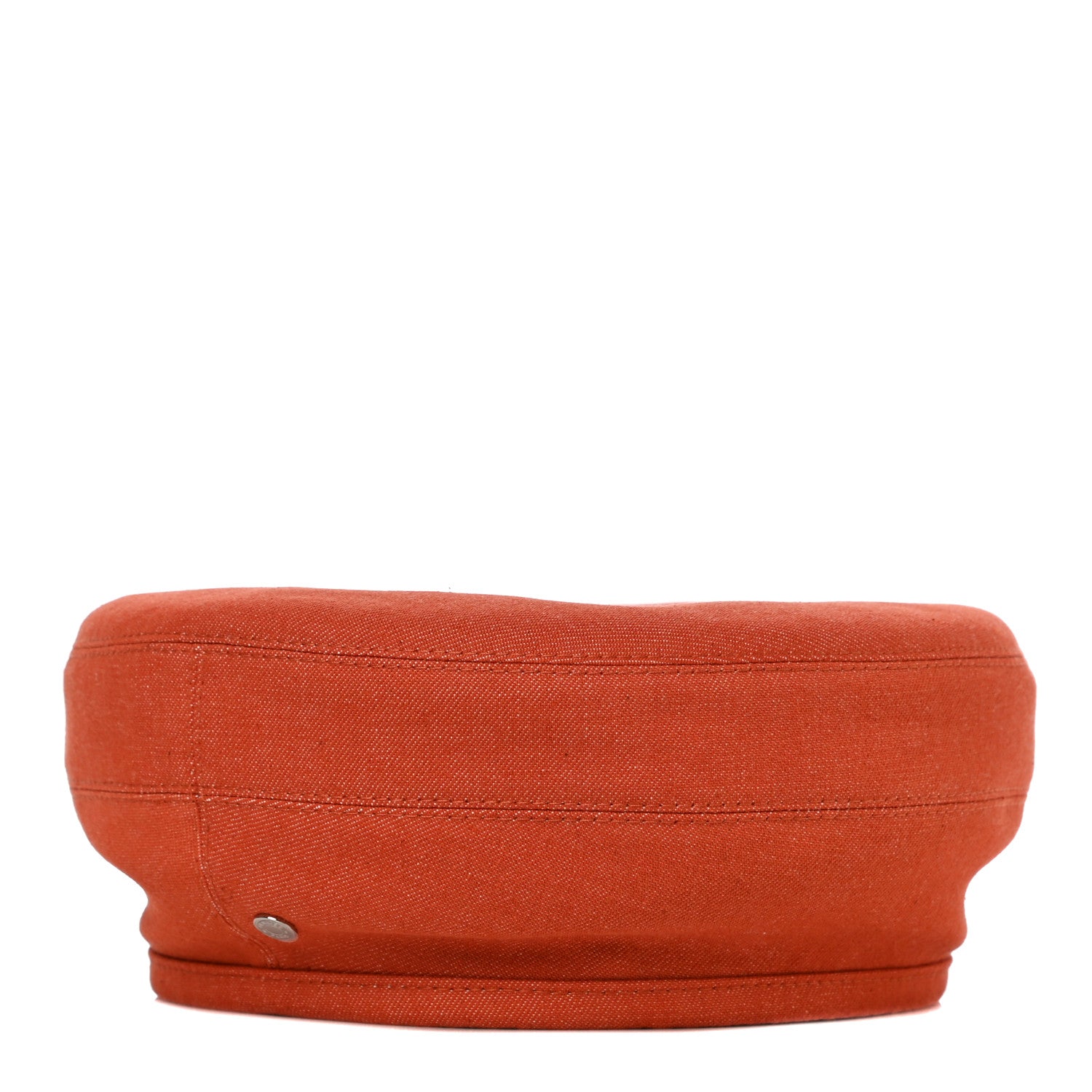 Hermes Denim Saint Honore Cliquetis Beret Hat 56 Orange Meranti 1 of 7