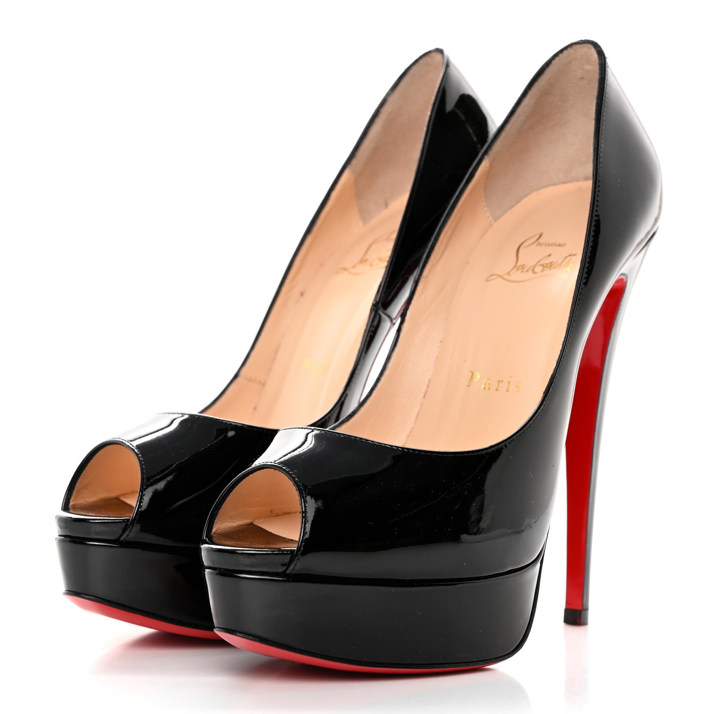 Patent Lady Peep 150 Pumps 38 Black