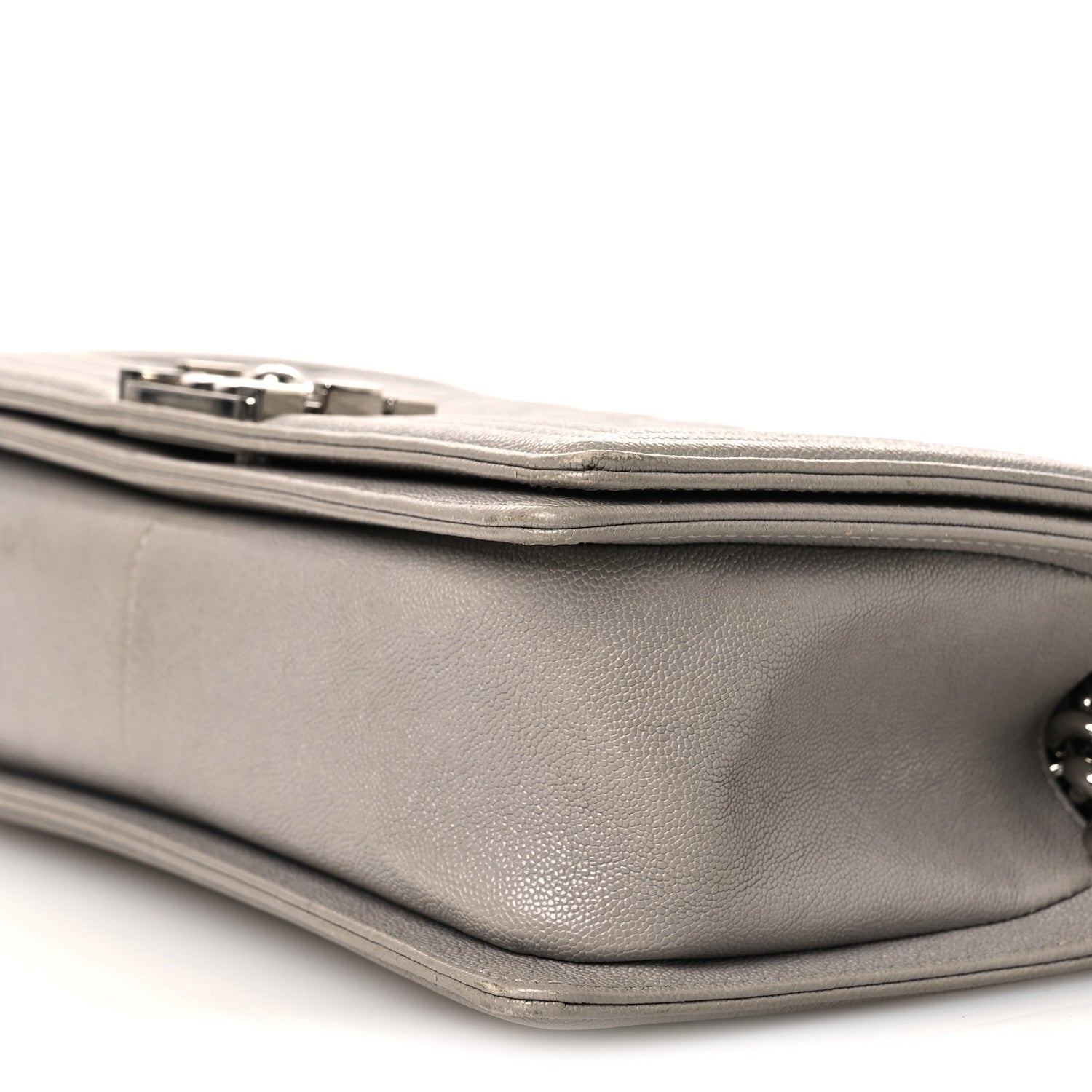 Chanel Caviar Quilted Medium Boy Flap Light Grey 10 of 15