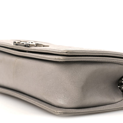Chanel Caviar Quilted Medium Boy Flap Light Grey 10 of 15