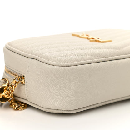 Saint Laurent Grain De Poudre Matelasse Monogram Mini Lou Camera Bag Blanc Vintage 7 of 9