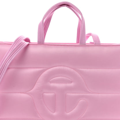 Telfar Nylon Medium Puff Shopping Bag Bubblegum 8 of 12