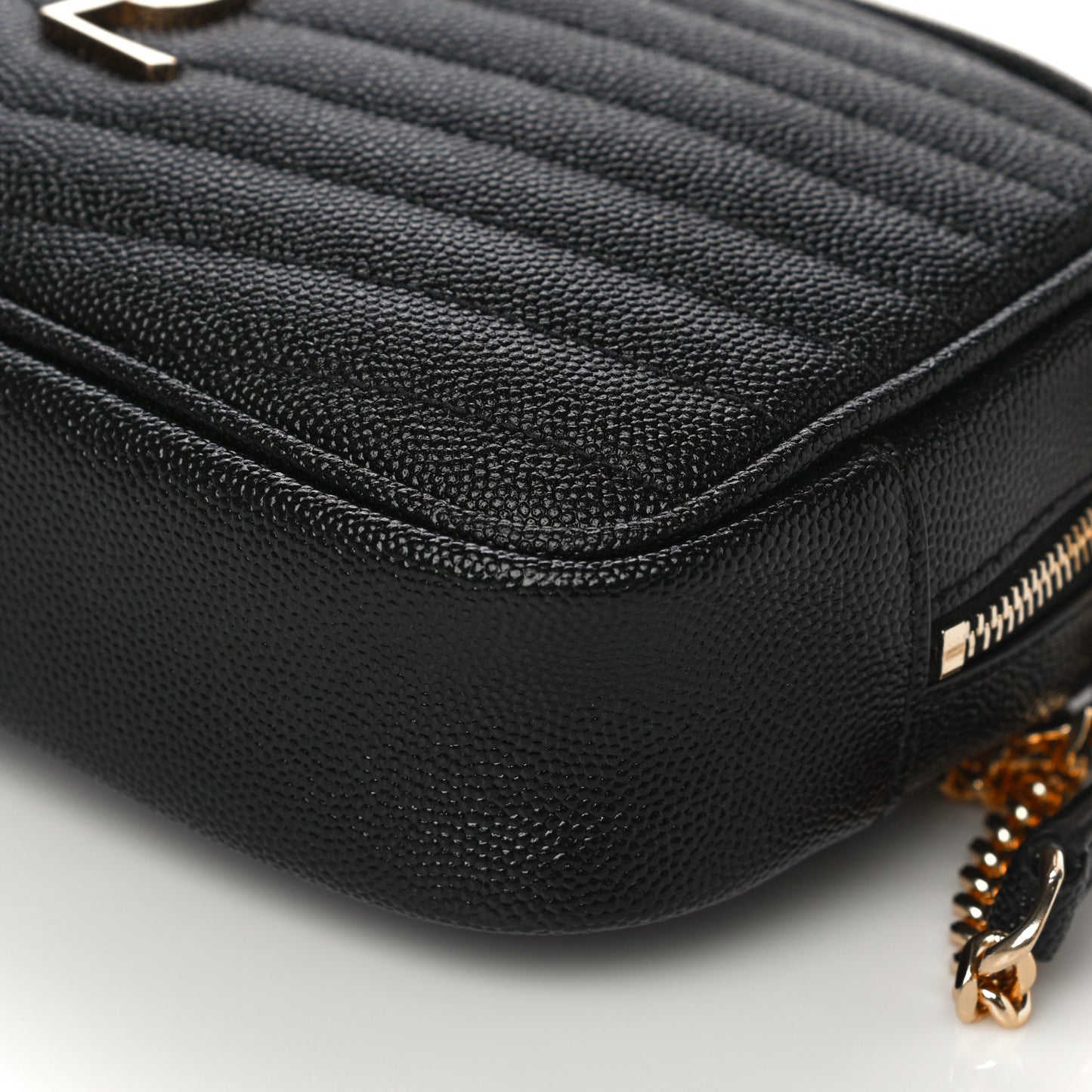 Grain De Poudre Matelasse Monogram Mini Lou Camera Bag Black