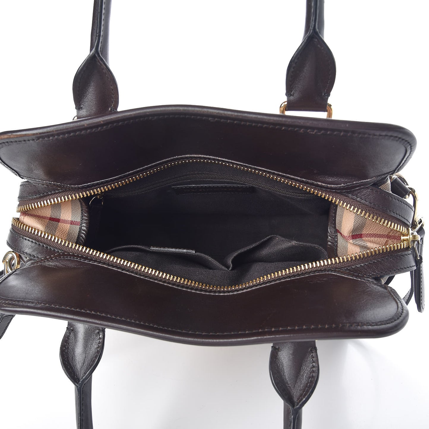 Haymarket Check Minford Portrait Tote Chocolate