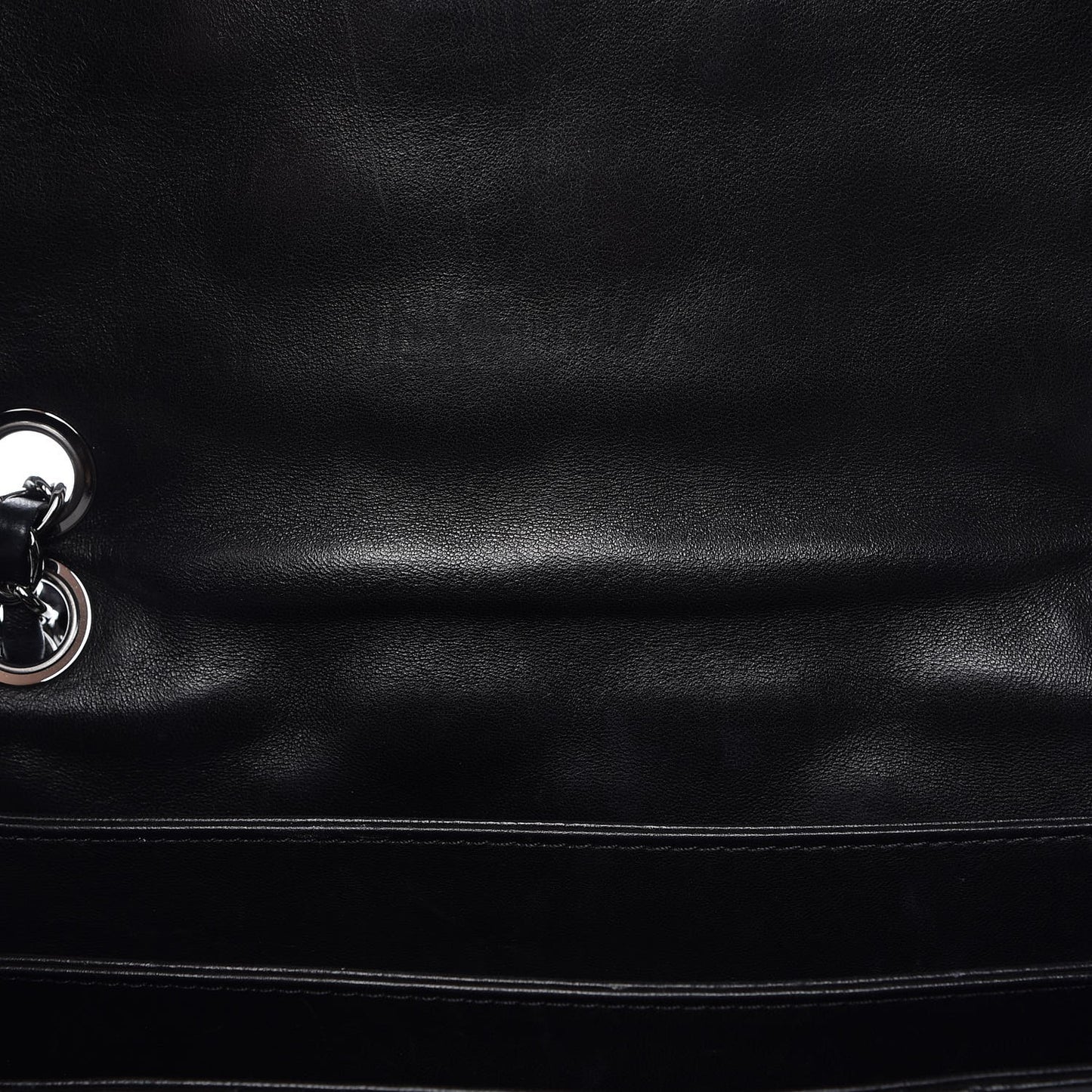 Lambskin Quilted 3 Accordion Flap Bag Black