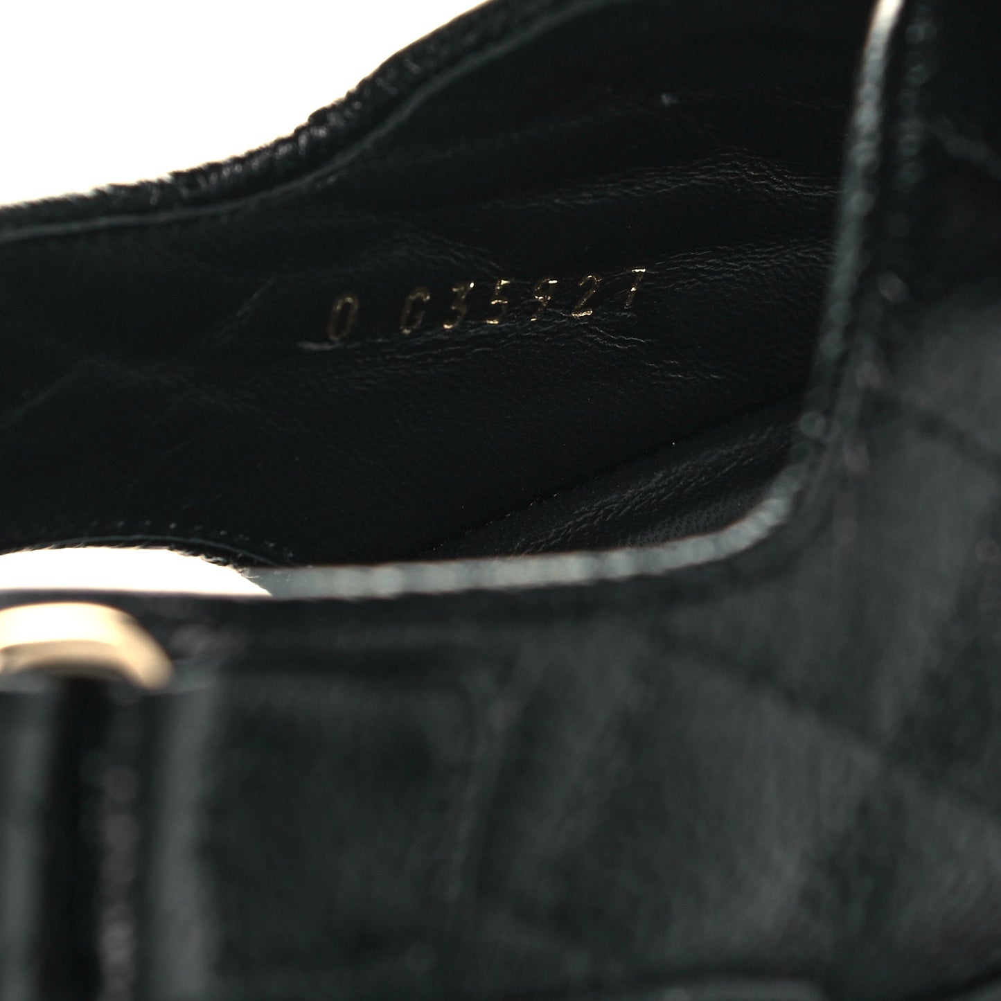 Grained Calfskin Velcro Dad Sandals 39 Black