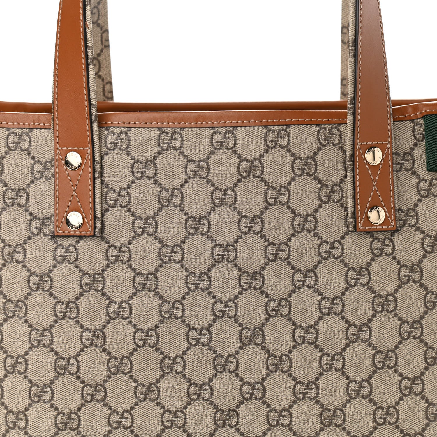 Gucci GG Plus Monogram Medium Signature Web Loop Tote Brown 8 of 10