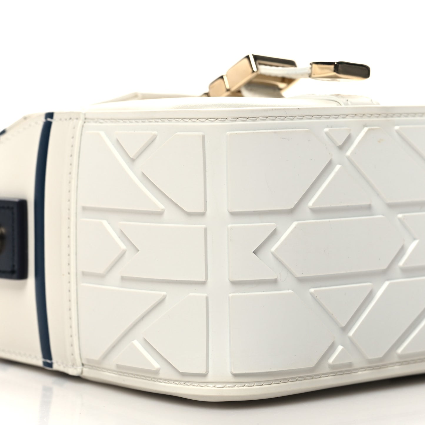 Smooth Calfskin Diorcamp Bag White Blue