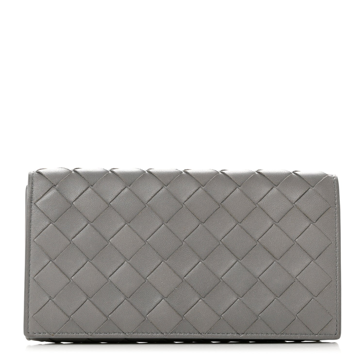 Bottega Veneta Nappa Intrecciato Flap Wallet Grey 1 of 7