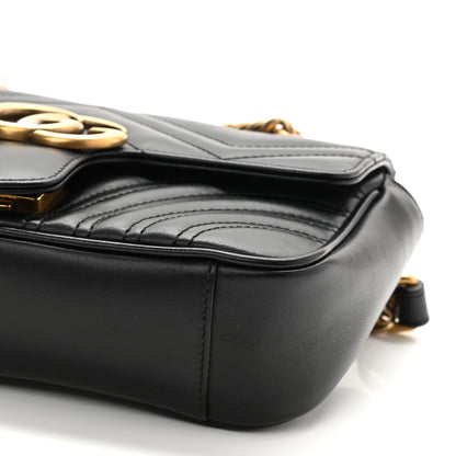 Gucci Calfskin Matelasse Mini GG Marmont Shoulder Bag Black 8 of 8
