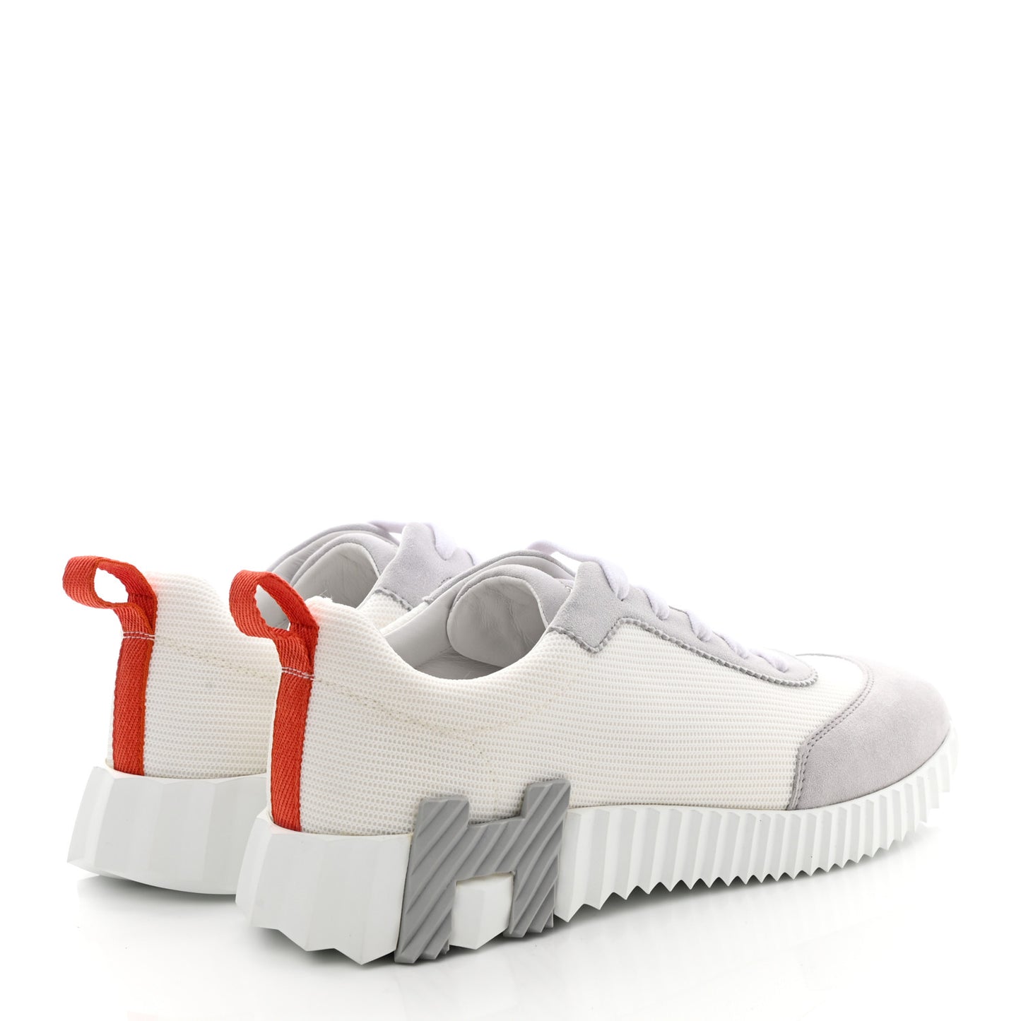 Technical Canvas Suede Goatskin Bouncing Sneakers 37 White Multicolor