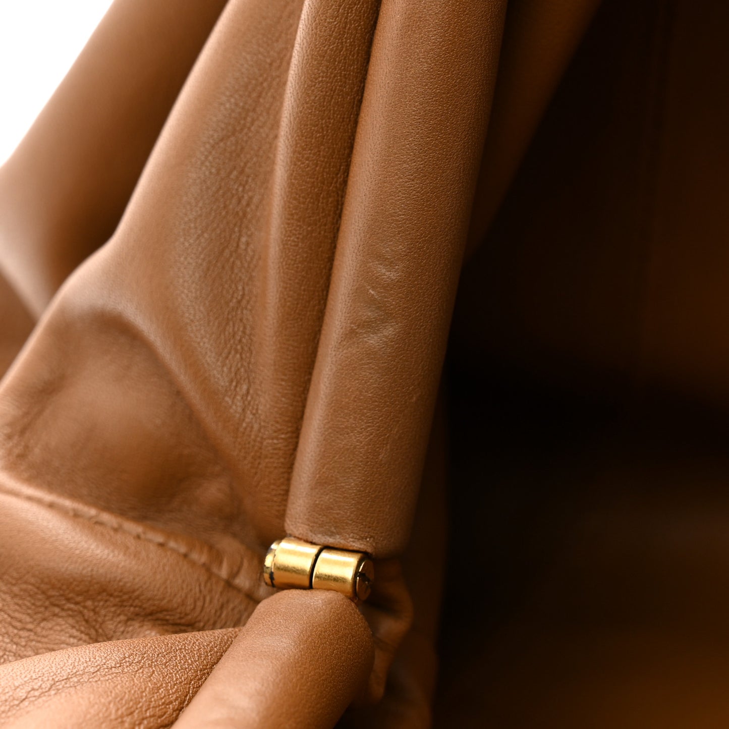 Smooth Butter Calf The Pouch Oversized Clutch Teak