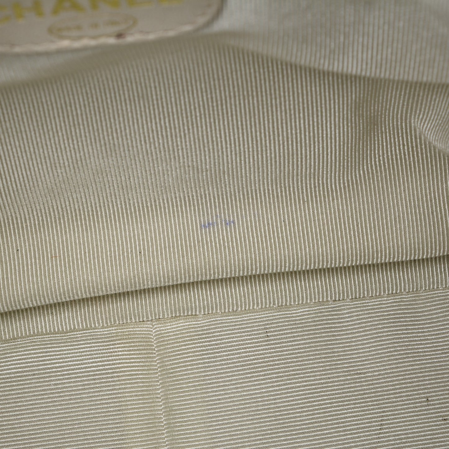 Metallic Lambskin Quilted Bekko Drawstring Tote Silver