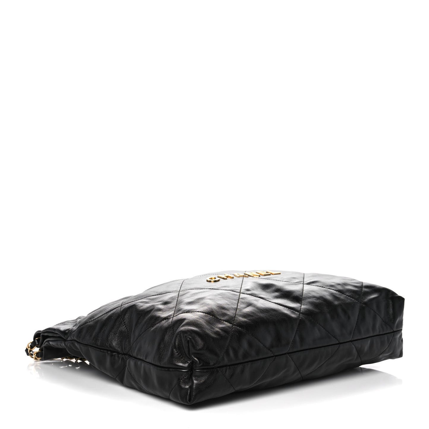 Shiny Calfskin Quilted Chanel 22 Black