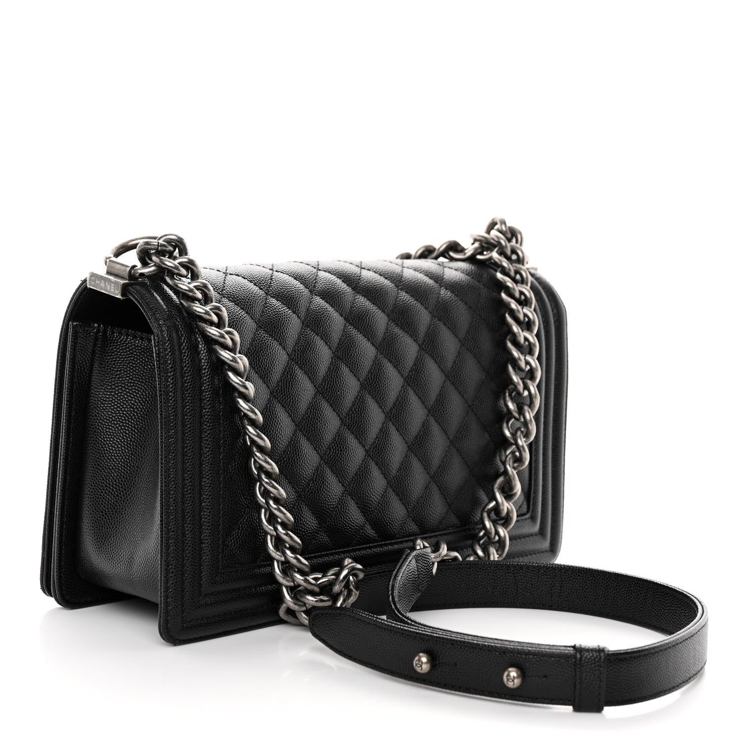 Chanel Caviar Quilted Medium Boy Flap Black 3 of 10