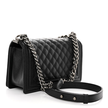 Chanel Caviar Quilted Medium Boy Flap Black 3 of 10