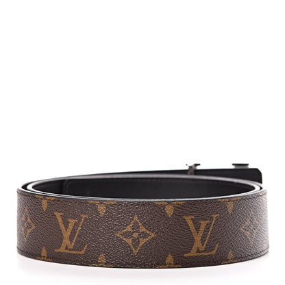Louis Vuitton Calfskin Monogram 30mm LV Initiales Reversible Belt 85 34 Black 4 of 7