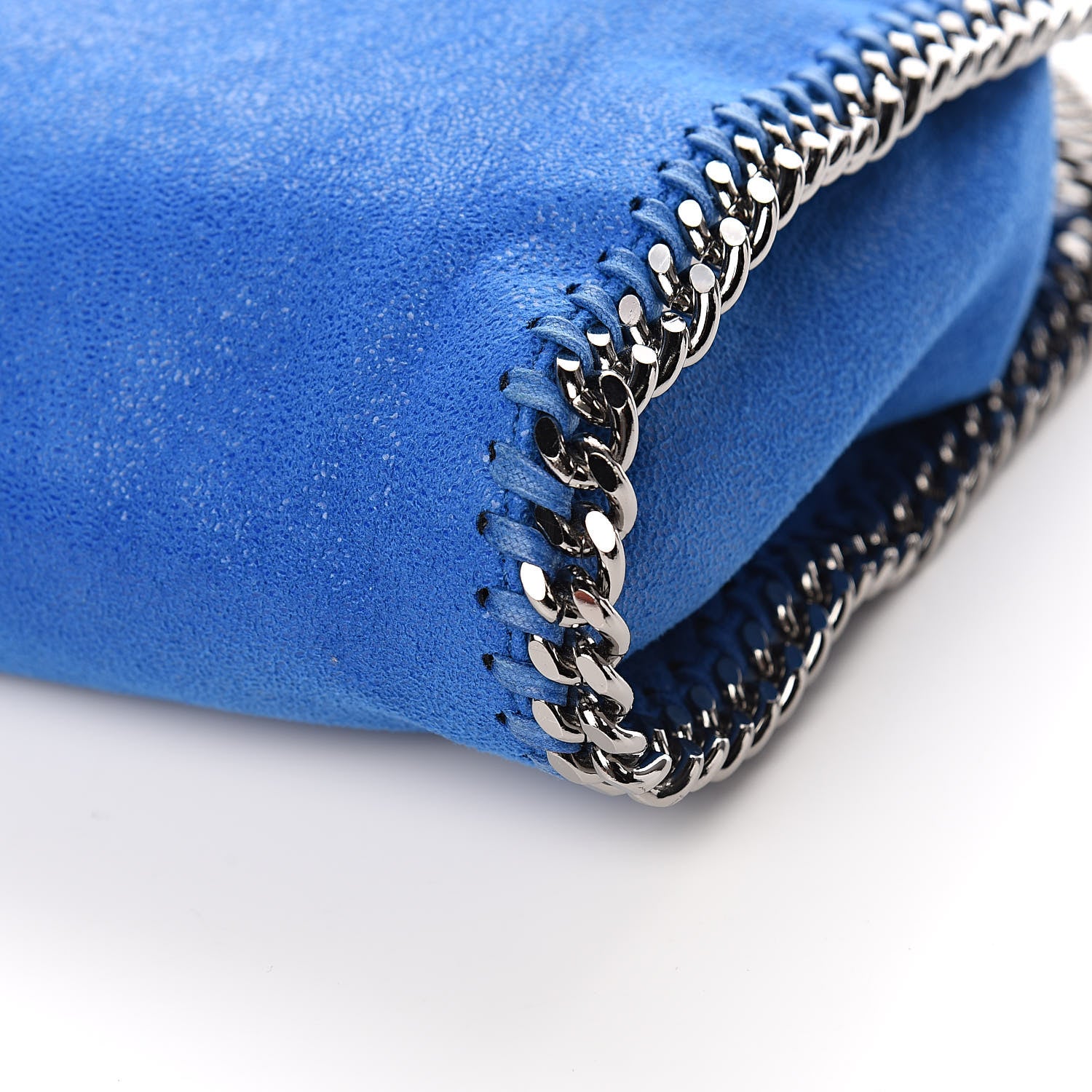 Stella McCartney Shaggy Deer Mini Falabella Fold Over Tote Bright Blue 8 of 9