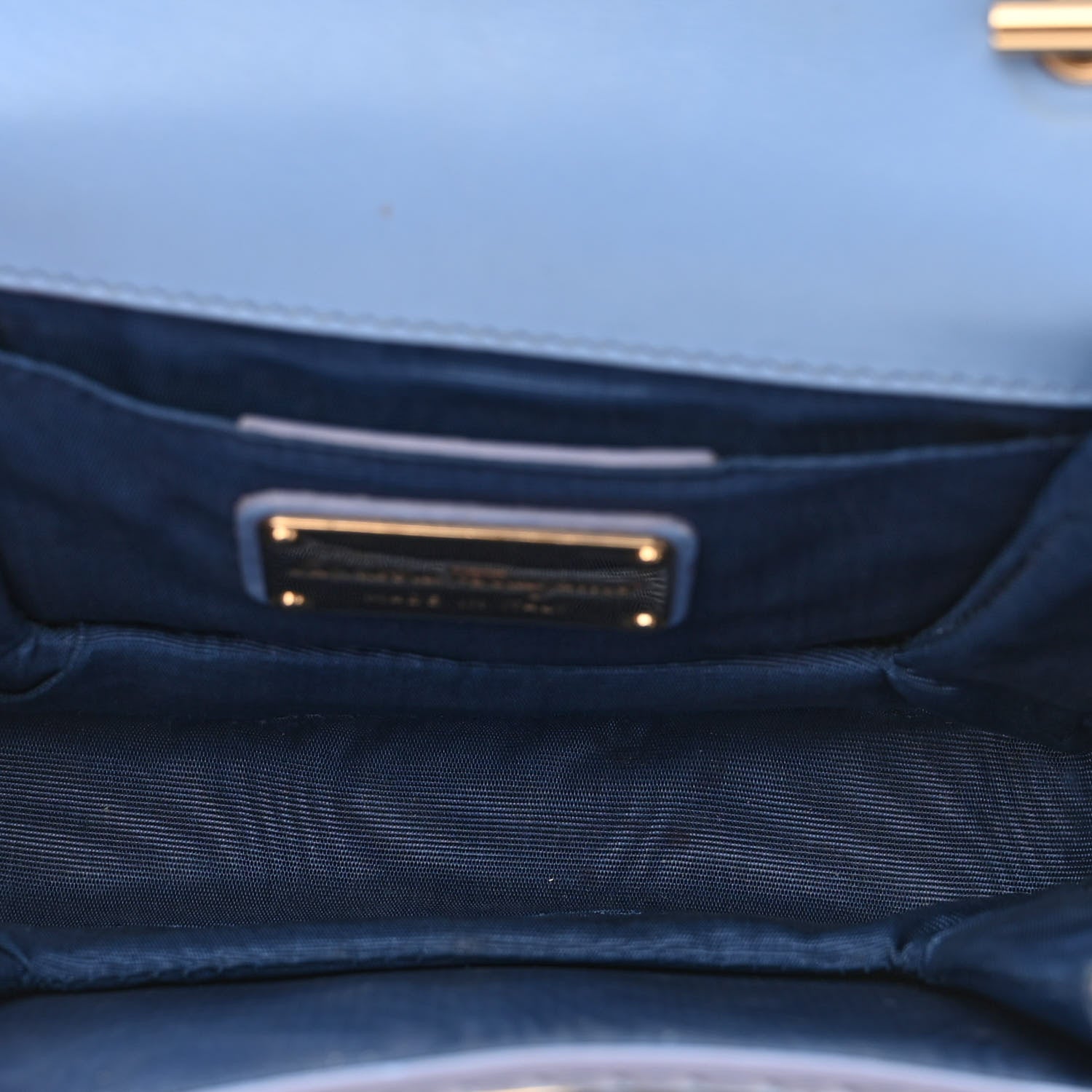 Salvatore Ferragamo Perforated Calfskin Mini Ginny Shoulder Bag Blue 4 of 9
