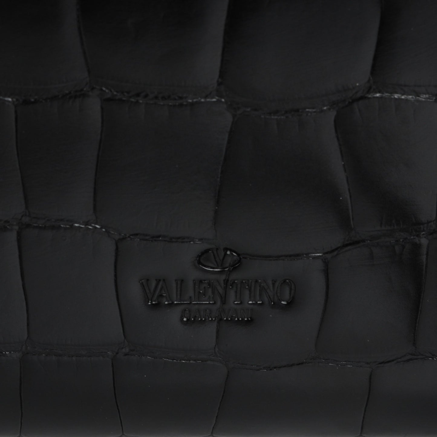 Crocodile Crystal Encrusted Studs Va Va Voom Shoulder Bag Black