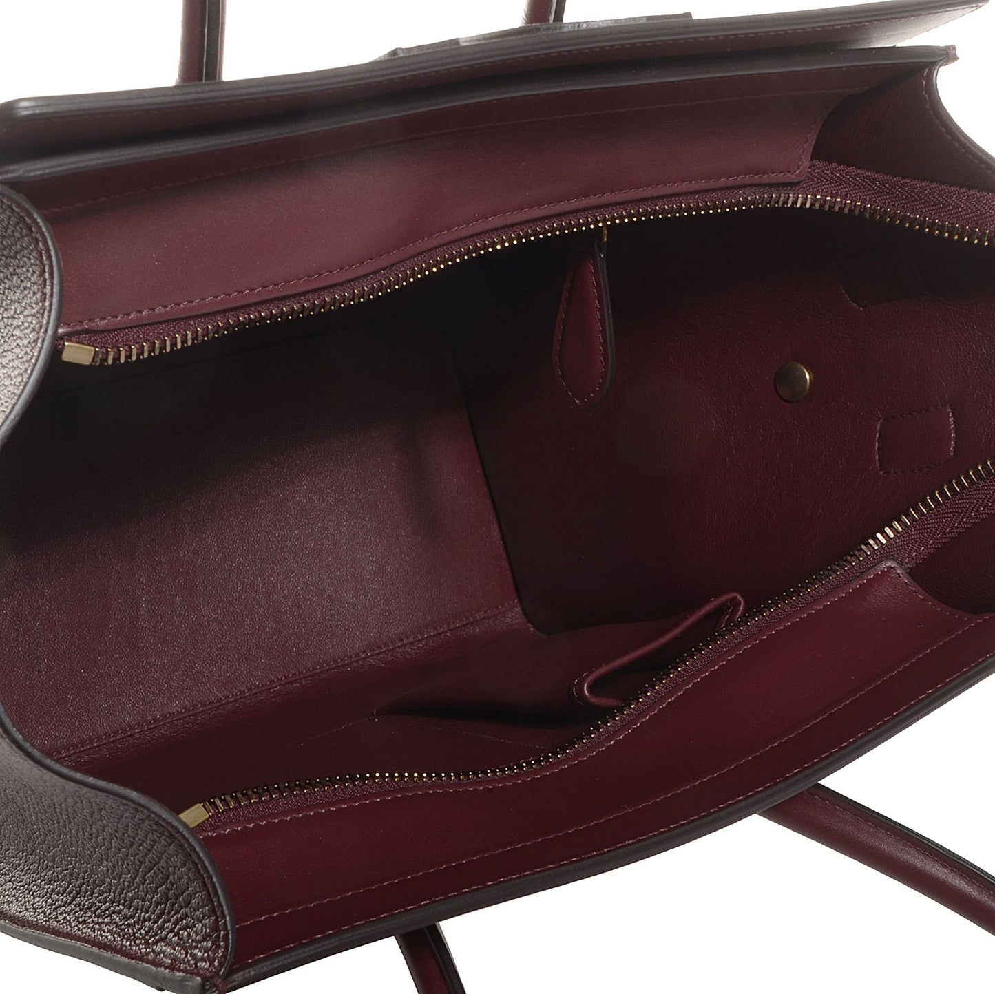 Goatskin Calfskin Micro Luggage Burgundy
