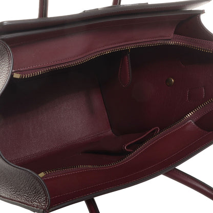 Celine Goatskin Calfskin Micro Luggage Burgundy 5 of 7