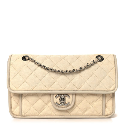Chanel Caviar Quilted Medium French Riviera Flap White 1 of 12