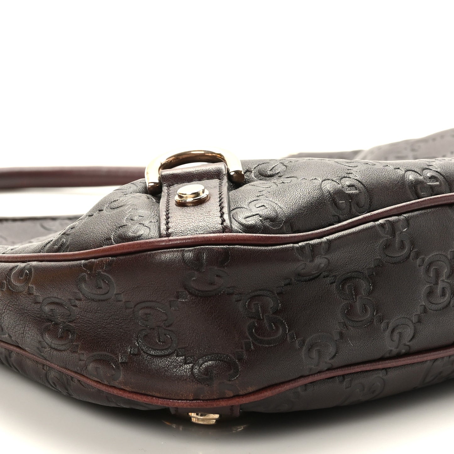 Guccissima Medium Abbey D Ring Hobo Chocolate