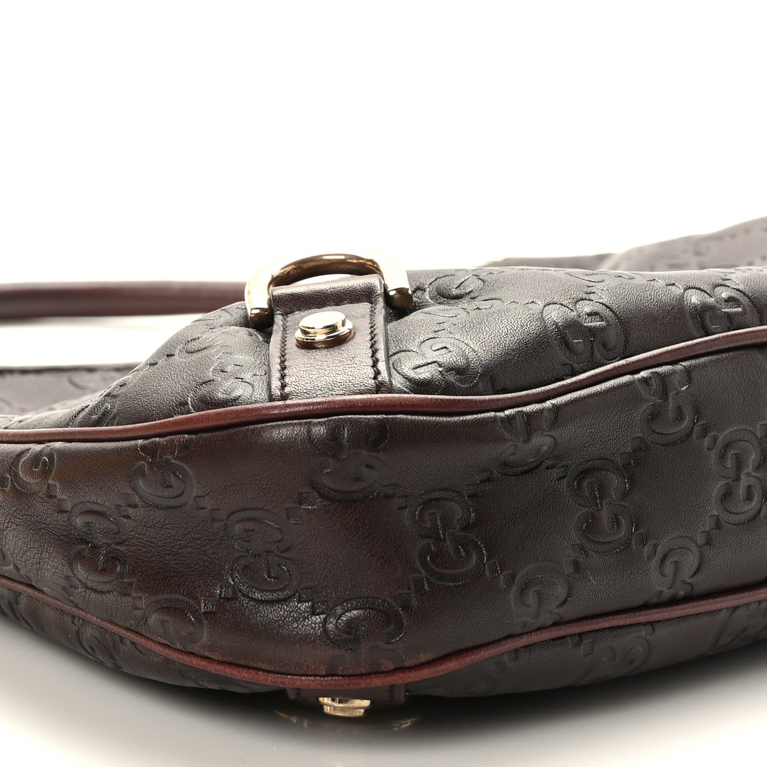 Gucci Guccissima Medium Abbey D Ring Hobo Chocolate 8 of 9