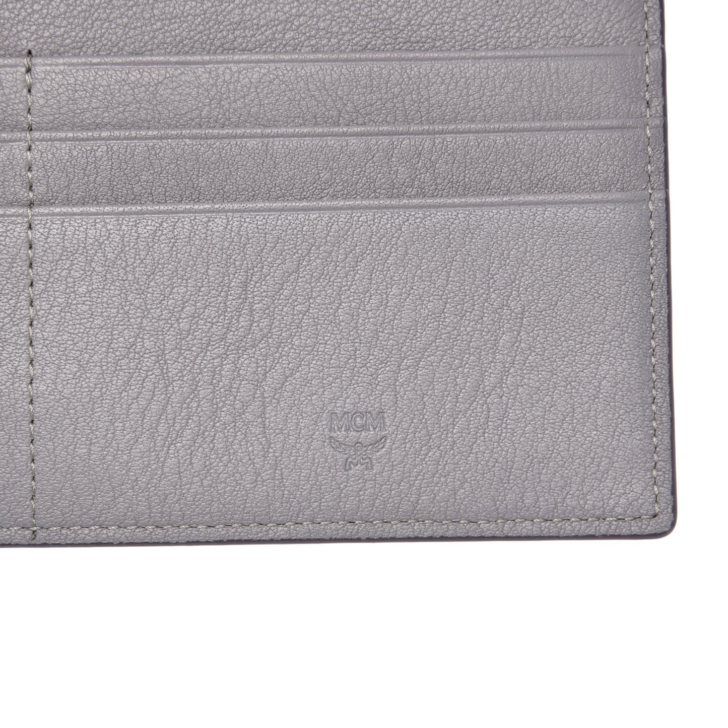 Calfskin Signature Monogram Klara Flap Wallet Grey