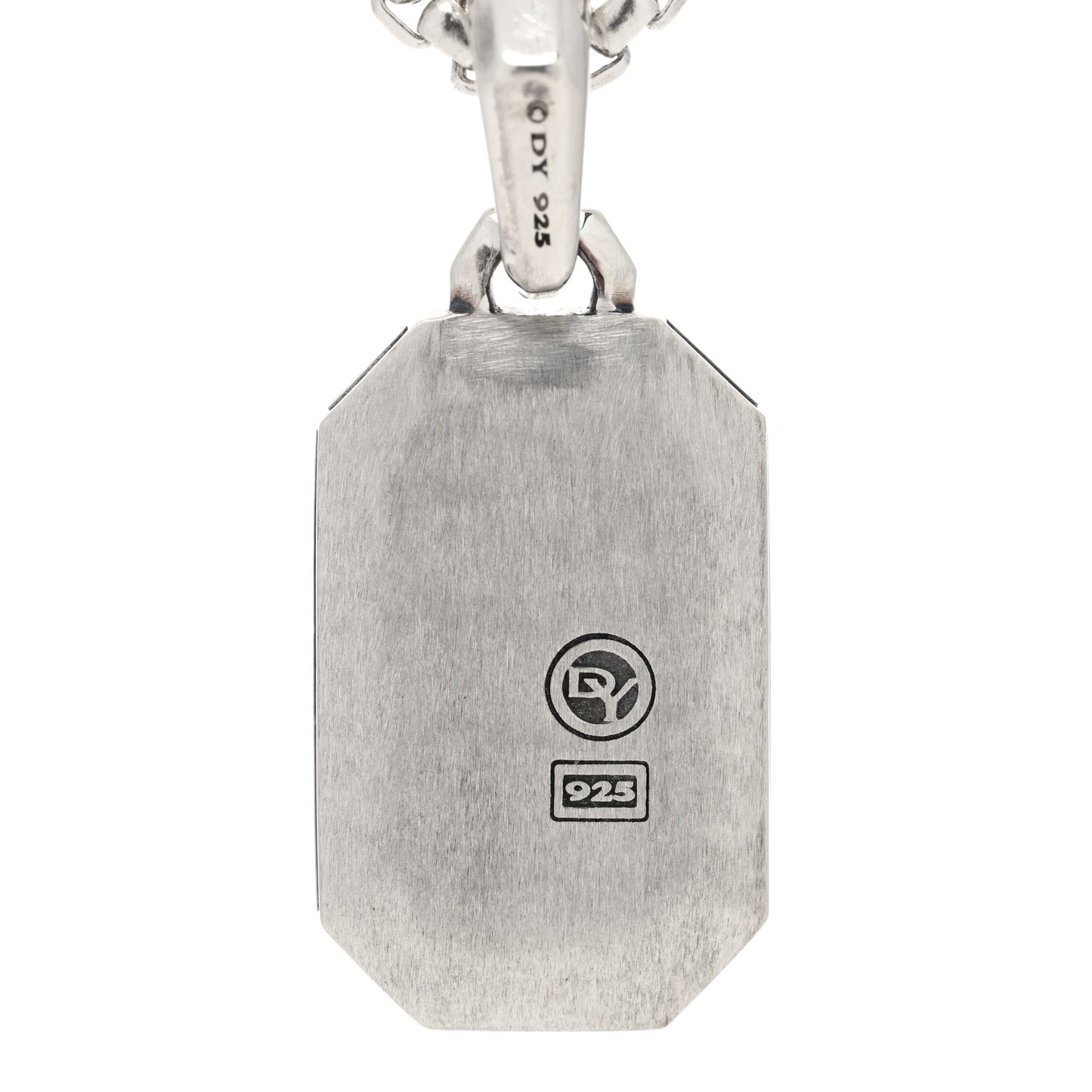 Sterling Silver Diamond Streamline Amulet Pendant Necklace