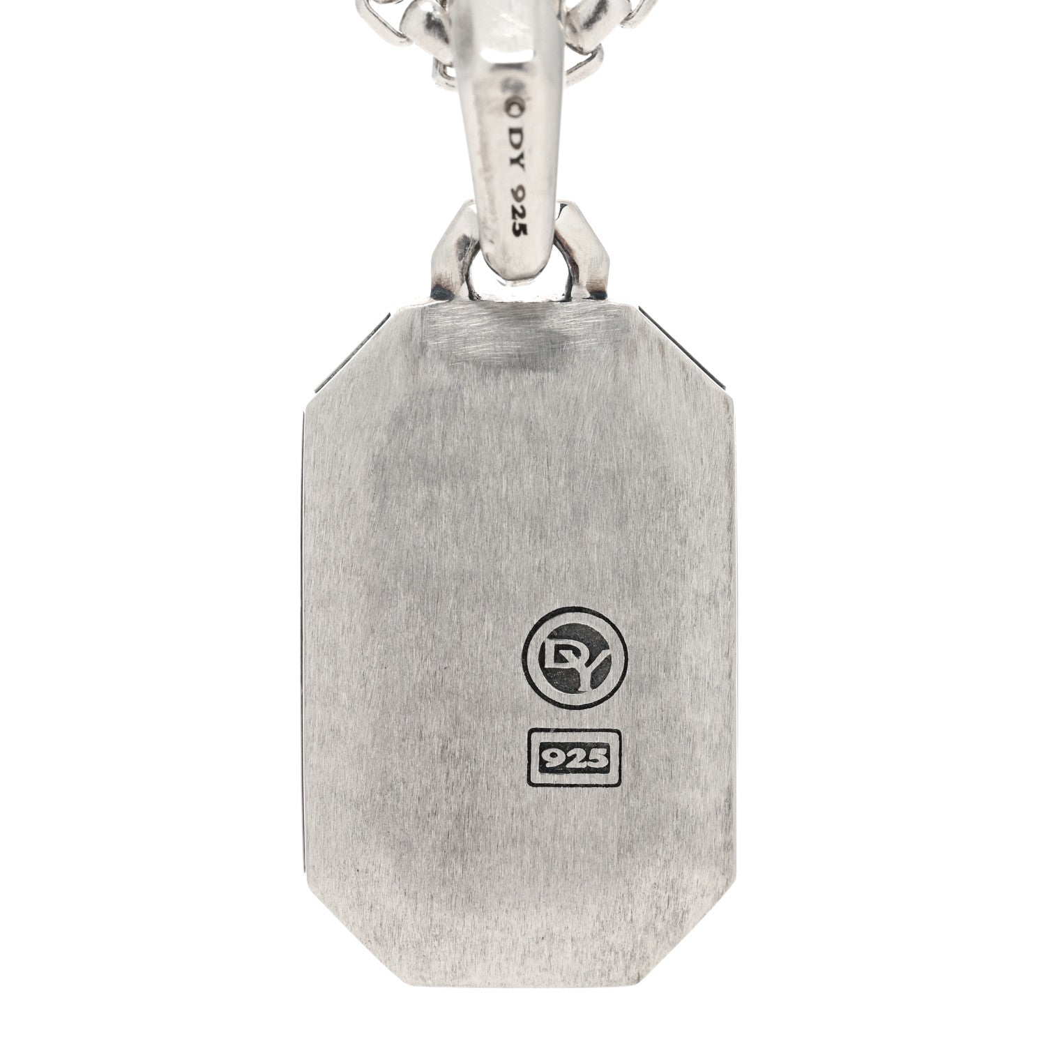 David Yurman Sterling Silver Diamond Streamline Amulet Pendant Necklace 4 of 4